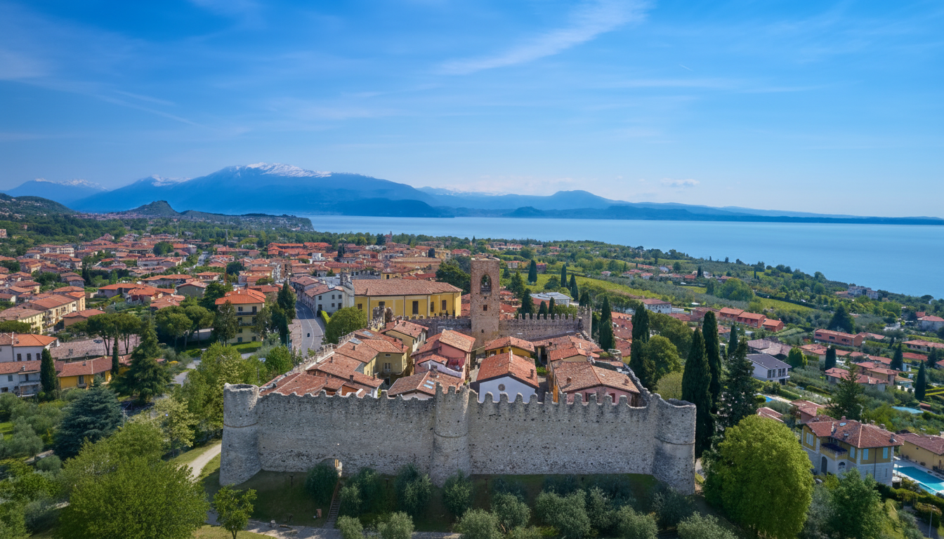 Panorama di Moniga del Garda sul Lago di Garda