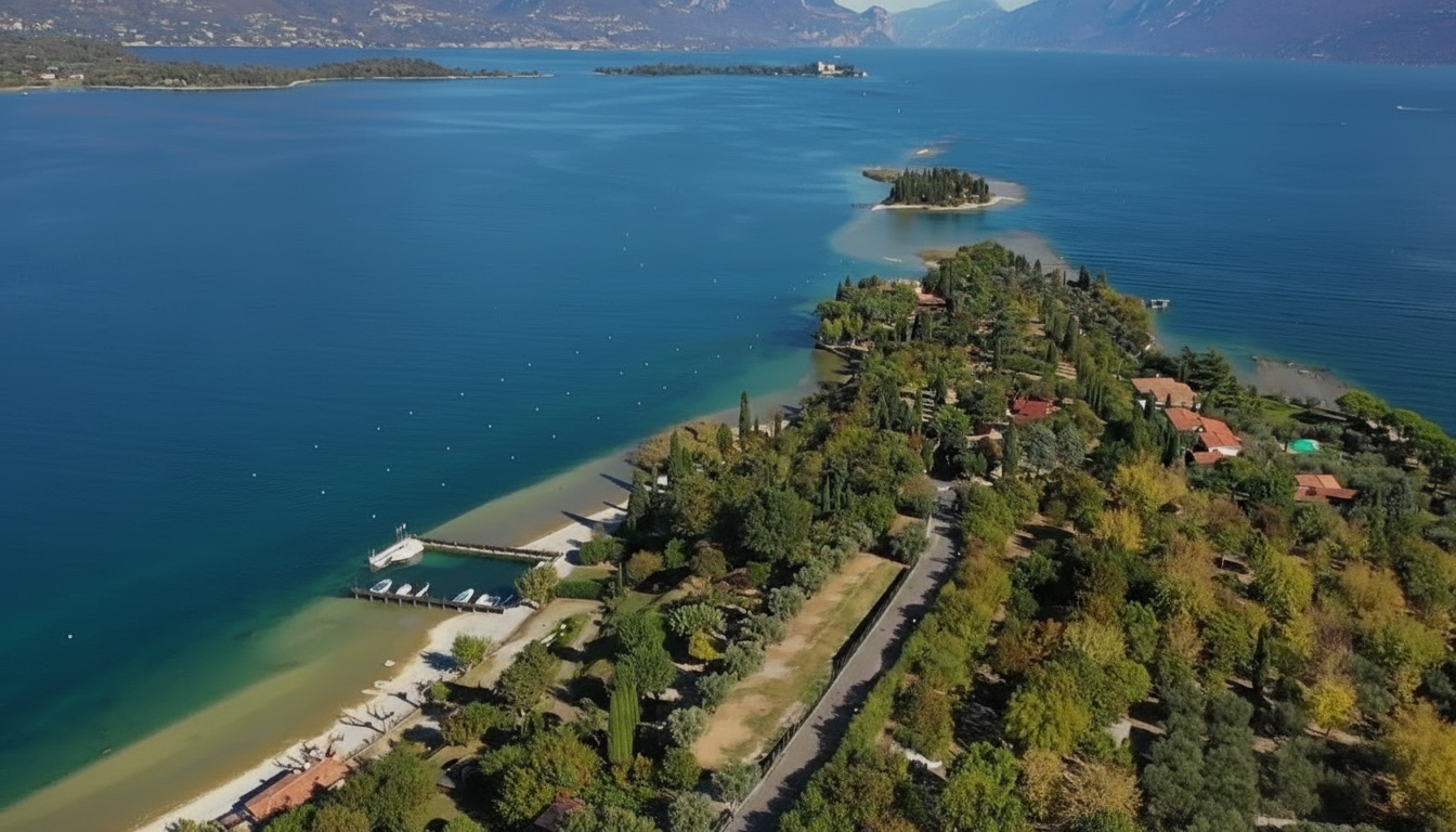 Panorama di Padenghe sul Garda sul Lago di Garda